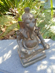 Bronze Ganesha statue with nice patina - Picture 1 of 15