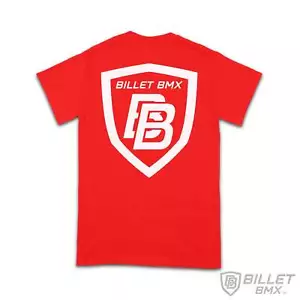 BILLET BMX SHIELD LOGO T-SHIRT RED - Picture 1 of 8