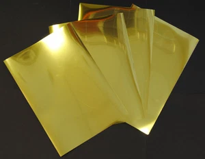 Gold Metallic Glossy Inkjet Printable Film Photo Paper 5 A4 Sheets 100 Micron - Picture 1 of 1