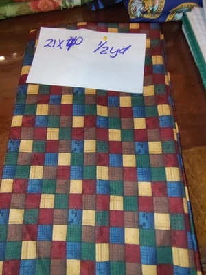 Remanente de tela de acolchado de algodón 21" x 40" (1/2 yarda) Foto 1 de 2