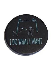 Funny Meme Cat Naughty "I Do What I Want" Pop Socket Pop Grip - Photo 1 sur 2