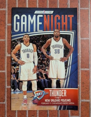OKC Thunder GameNight Program - Jan. 11, 2015 vs Pelicans - NBA Westbrook Durant - Image 1 of 4