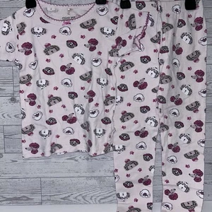 Chickpea Girls 5T Pajama Set Pink Puppy Print Shirt & Pants Short Sleeve – Cute! - Picture 1 of 5