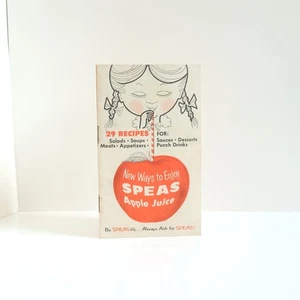 Vintage 60s SPEAS Apple Juice 29 Recipe Booklet Desserts Punch Drinks Ad - Picture 1 of 4