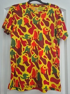 Adidas X Pharrell NERD Freelift Prime Yellow Camo Training Climalite Shirt Small - Picture 1 of 7