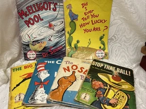 Dr Seuss & Beginner Children’s Books VTG 1950s-70’s Lot of 6, 2 PB, 4 HC, Worn - Picture 1 of 22