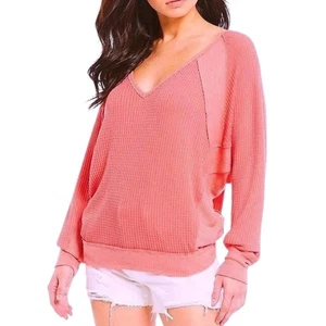 Top térmico manga larga We The Free Santa Clara, rosa pradera, pequeño, de gran tamaño - Imagen 1 de 8