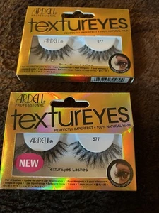 Lot Of 2 ARDELL TexturEyes Lashes Perfectly Imperfect 100% Natural Hair 577 - Picture 1 of 4