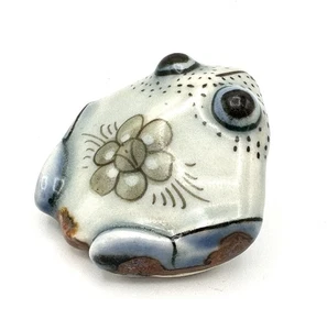 Vintage Ken Edwards Tonala Frog Mexican Folk Art Pottery Signed KE Mexico - Picture 1 of 6