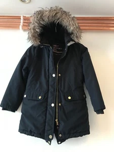 Next Girls Coat Navy Padded Zip Pockets Warm Coat Age 8 Years - Picture 1 of 5