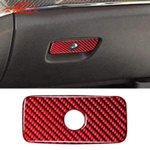 Cubierta de manija de guantera copiloto de fibra de carbono roja para Jeep Grand Cherokee 2011-20 - Imagen 1 de 8