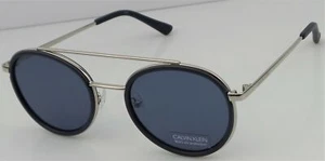 Calvin Klein CK19131S 410 Women's Navy Frame Blue Lens Round Sunglasses NEW - Picture 1 of 6