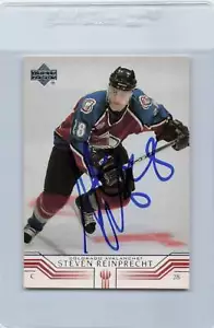 2001/02 Upper Deck #48 Steven Reinprecht valanga auto firmata *G1171 - Foto 1 di 1