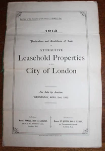 1913 Sales Documents for St Saint Swithin's Lane King William Street London - Picture 1 of 12