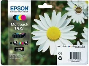 Cartuchos de tinta para impresora original genuinos Epson 18XL paquete de 4 BK/C/M/Y IVA Inc 2022 - Imagen 1 de 1