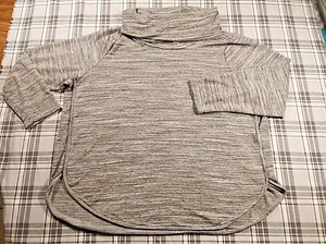 Andrea Jovine Womens Pullover Cowl Neck Sweater Gray Size 3X Rayon - Picture 1 of 5