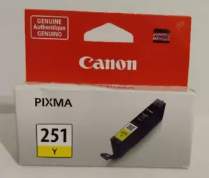 Genuine Canon Pixma 251Y Yellow Ink Cartridge New Factory Sealed - Picture 1 of 11