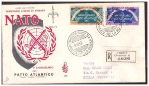 TRIESTE A - FDC VENETIA CLUB 1953 - NATO VIAGGIATA RACC. - Imagen 1 de 1
