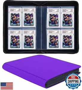 40 Pockets Graded Card Binder, Toploading PSA Slab Holder Album, PU Leather G - Picture 1 of 5