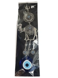 Large Turkish Blue Evil Eye Camel Wall Hanging 11 Inches - Picture 1 of 3