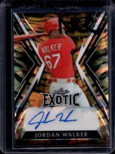 2023 Leaf Exotic Jordan Walker Tiger Crystals Auto Autograph #1/5 Cardinals