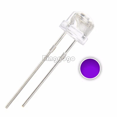 50PCS 5mm Straw Hat UV Purple Super-Bright LED Light Emitting Diode New - Bild 1 von 4