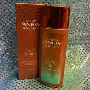 Loción activa de protección solar facial Avon Isa Knox Anew Solaire spf 50 - Nuevo de Lote Antiguo - Imagen 1 de 1