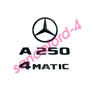 A250 4MATIC Rear Star Emblem Black Letter Badge Logo Set for AMG Mercedes W176 - Picture 1 of 6