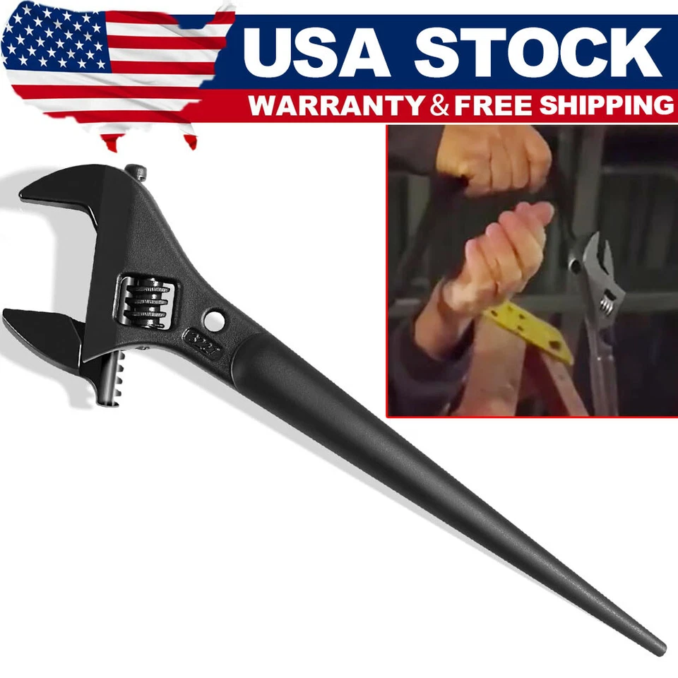 Tools 3227 Extra Wide Adjustable Spud Wrench 10-Inch 1-7/16-Inch Tether Hole - Image 1 of 4