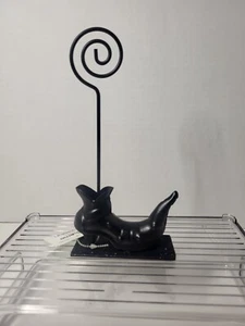 7 1/2” Black Metal Halloween Witches Shoe/Boot Photo Holder - Picture 1 of 7
