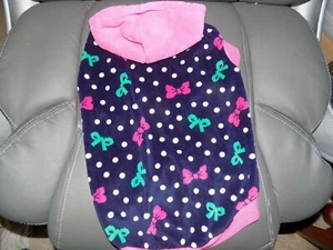 GRREAT CHOICE FLEECE W/BOWS & POLKA DOTS HOODIE NEW  - Picture 1 of 3