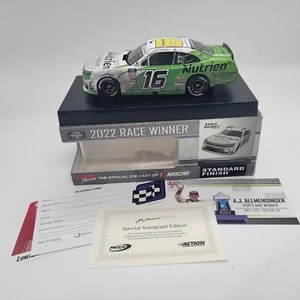 2022 #16 AJ Allmendinger Nutrien Solutions Camaro 1:24 Lionel Autographed CoA - Picture 1 of 9