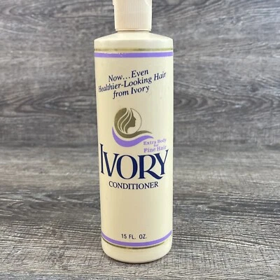 Vintage 1982 Ivory Extra Body/Fine Hair Conditioner Bottle 15 oz - Image 1 of 4