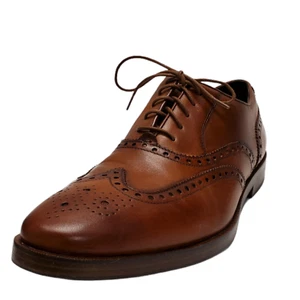 Cole Haan Mens Hamilton Grand Wingtip Oxford Dress Leather British Tan 9M MSR... - Picture 1 of 6