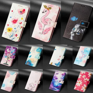Phone Case Cover for Samsung J4 Plus A8 J4 J6 18 Pattern PU Leather Wallet Case - Picture 1 of 30