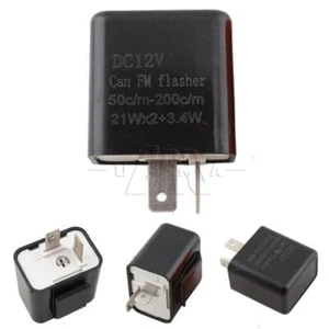 2 Pin Motorcycle Speed Adjustable LED Turn Signal Blink Hyper Fix Flasher Relay - Bild 1 von 9