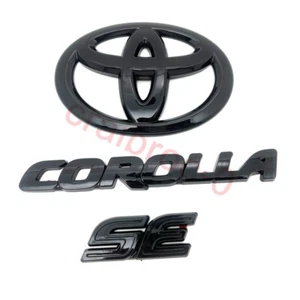 Hatchback Only Gloss Blackout OVERLAY EMBLEM Fit 2019 - 2024 TOYOTA COROLLA SE - Picture 1 of 6