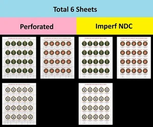 US 6003-6005 6003a-6005a Army Navy Marine Corps F imperf NDC sheet 6 MNH 2025 - Picture 1 of 7