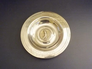 Vintage 1965 White Metal Golf Trophy Coin Tray Presented Foursomes Golfer Centre - Picture 1 of 5