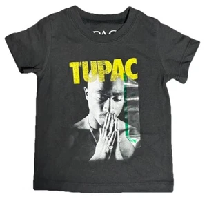 Baby Boys Solid Black Tupac Short Sleeve Graphic T-Shirt Size 18M - Picture 1 of 2