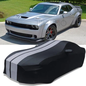 For Dodge Challenger Hellcat 2015-2022 Indoor Car Cover Satin Stretch Dustproof - Picture 1 of 12