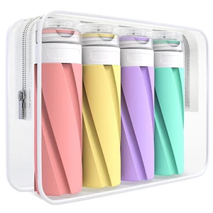 4er-Pack Silikon-Reiseflaschen für Toilettenartikel, TSA-zugelassen 3,4 Unzen auslaufsicher Sha - Bild 1 von 12