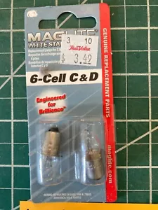 Maglite White Star Krypton C & D Flashlight Replacement Bulbs - Picture 1 of 2