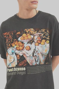Mens Paul Cézanne Pommes et Oranges Black Fruits Tee New L, 2XL - Picture 1 of 6