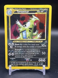 Pokémon TCG Tyranitar Neo Discovery Holo Rare 12/75 English WOTC MP - Picture 1 of 5