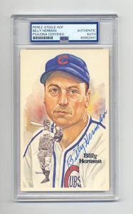 BILLY HERMAN   PSA/DNA SIGNED  PEREZ STEELE POST CARD - Picture 1 of 1