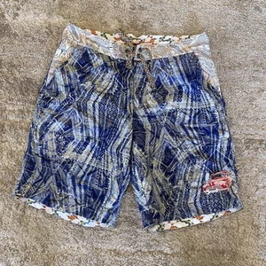 Robert Graham Swim Trunks Mens 36 Blue Lined Drawstring Swimwear Truck - Picture 1 of 9