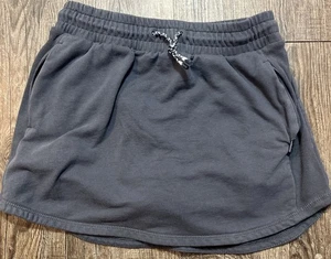 Athleta Girl Retrochill Skort Blue Drawstring Pockets Lined Skirt L 12 - Picture 1 of 8