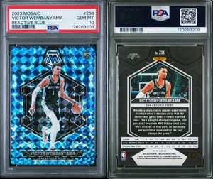2023-24 Panini Mosaic - Victor Wembanyama Blue RC - San Antonio Spurs #238 GEM - Picture 1 of 3