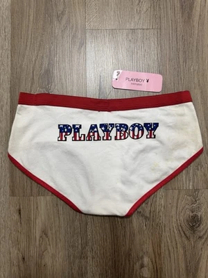 Calzoncillos Ropa Interior Y2K Vintage Playboy Cabeza de Conejo Bandera EE. UU. Talla L Foto 1 de 4